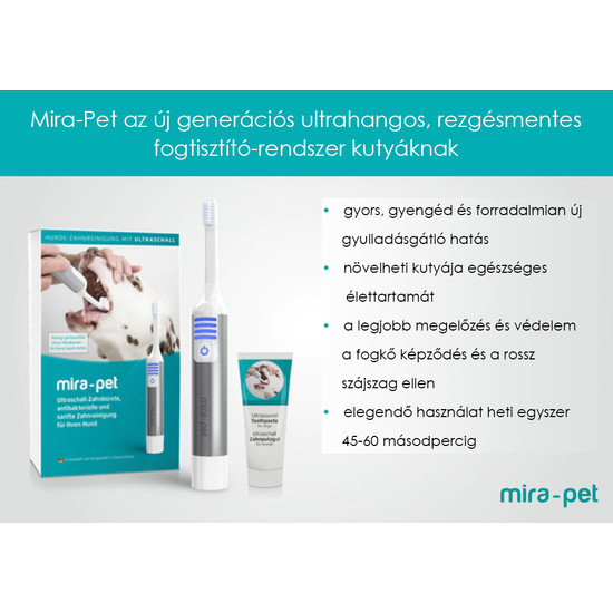 MiraPet ultrahangos fogtisztító rendszer kutyáknak